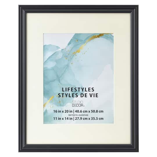 Black Large Frame with Mat, Lifestyles&#x2122; by Studio D&#xE9;cor&#xAE;